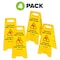 Alpine Industries Caution Wet Floor Sign, 24 Inch, High-Vis Yellow, Bilingual, Polypropylene, PK4 ALP499-4pk - alternate 1